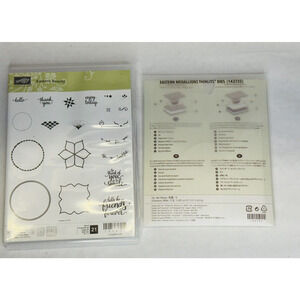 Stampin Up Eastern Beauty Set Of 21 Stamps & Eastern Medallions Thinlits Dies